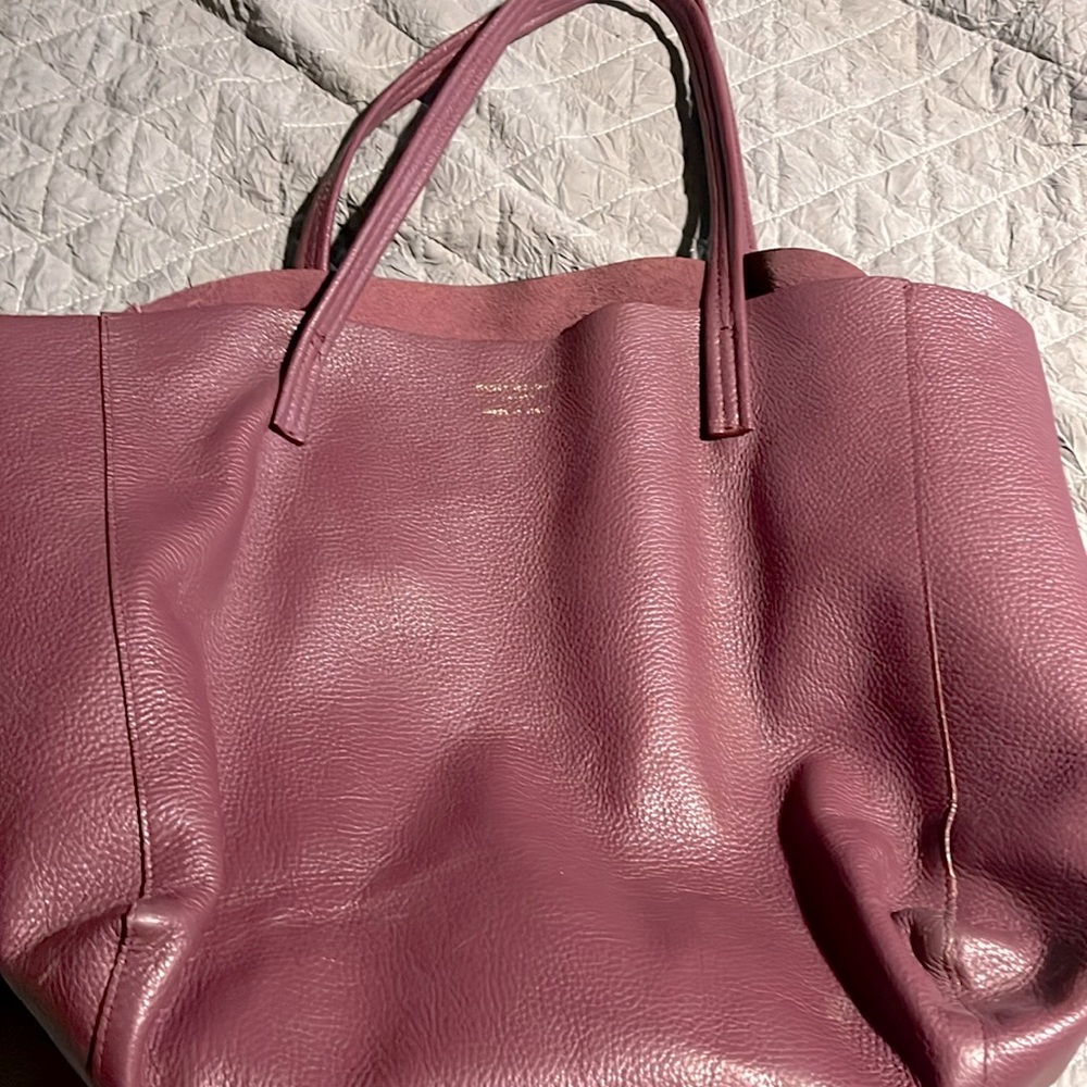Kurt Geiger plum colored large tote bag